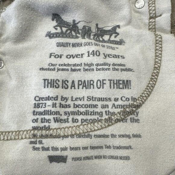 Levi's 505 Mens Jeans Size W31 L30 Camel Tan Straight Leg White Tag Modern - Picture 11 of 13